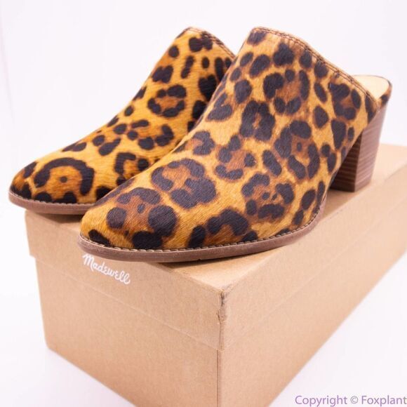 NEW Madewell The Harper Mule in Leopard Calf Hair, size 10 - Picture 12 of 12